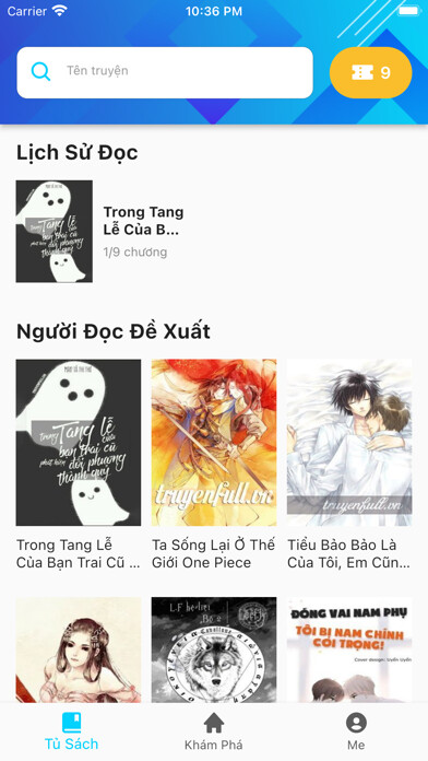 Emulate iPhone app Manhua - Đọc truyện ngôn tình using MyAndroid