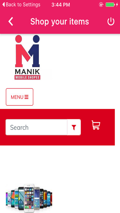 Emulate iPhone app MANIK MOBILE SHOPEE using MyAndroid