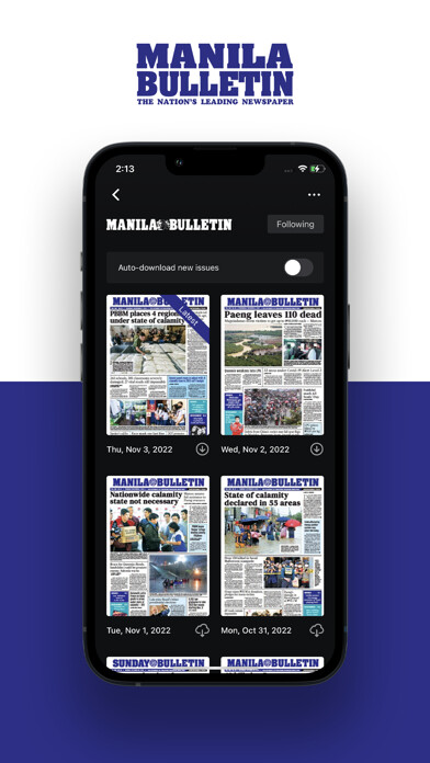Emulate iPhone app Manila Bulletin using MyAndroid