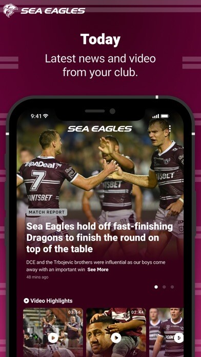 Emulate iPhone app Manly Warringah Sea Eagles using MyAndroid Emulate iPhone app Manly Warringah Sea Eagles using MyAndroid