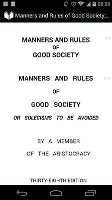 Emulate Android APK Manners and Rules of Good Society