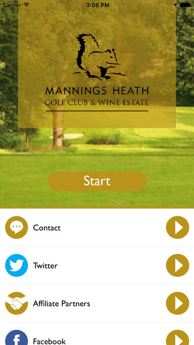 Emulate iPhone app Mannings Heath Golf Club using MyAndroid