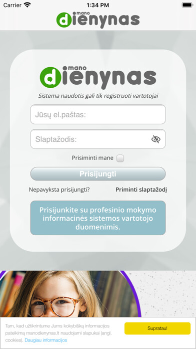 Emulate iPhone app Mano dienynas using MyAndroid Emulate iPhone app Mano dienynas using MyAndroid