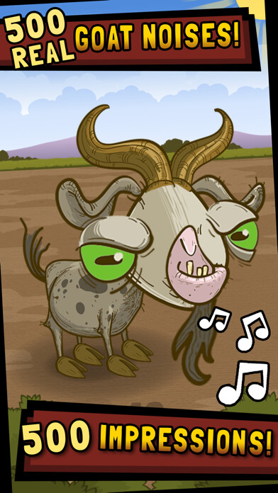 Emulate iPhone app Man Or Goat - a funny game about goat noises using MyAndroid