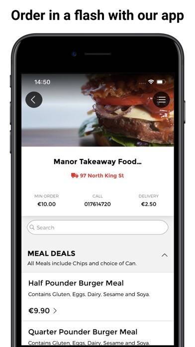 Emulate iPhone app Manor Takeaway Foods using MyAndroid Emulate iPhone app Manor Takeaway Foods using MyAndroid