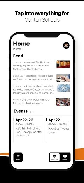 Emulate iPhone app Manton Schools using MyAndroid