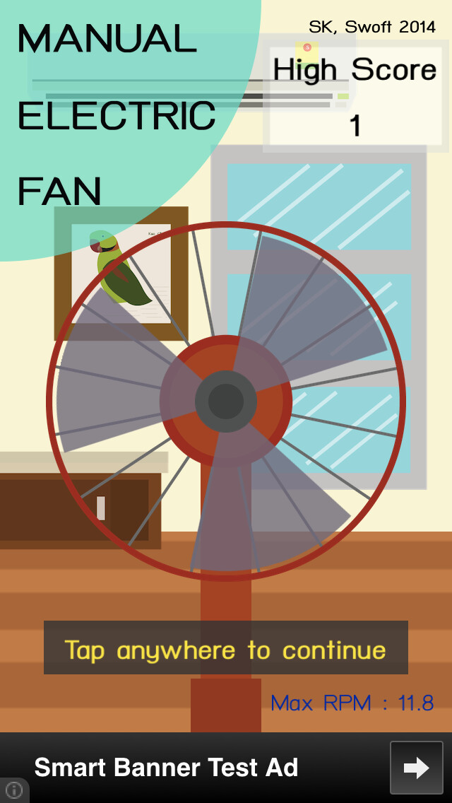 Emulate iPhone app Manual Electric Fan using MyAndroid