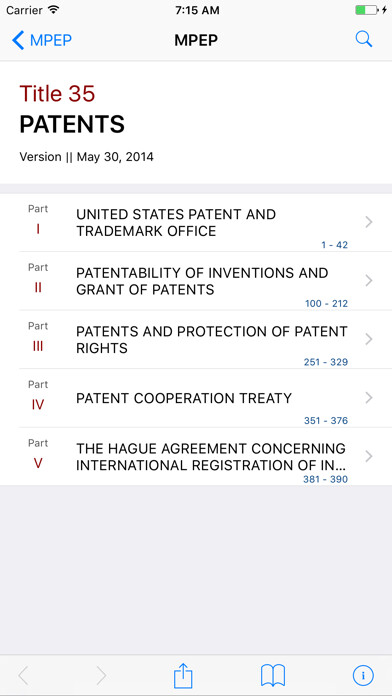 Emulate iPhone app Manual of Patent Examining Proc. (LawStack MPEP) using MyAndroid Emulate iPhone app Manual of Patent Examining Proc. (LawStack MPEP) using MyAndroid