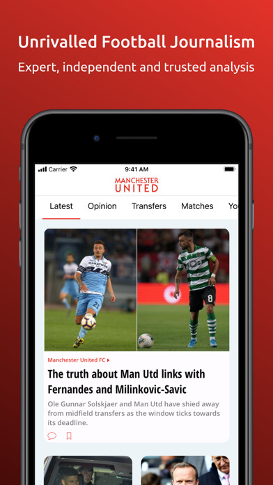Emulate iPhone app Man United News by M.E.N using MyAndroid