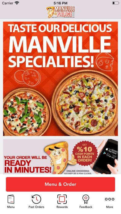 Emulate iPhone app Manville Palace Pizza using MyAndroid Emulate iPhone app Manville Palace Pizza using MyAndroid