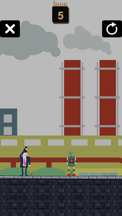 Emulate iPhone app Man Vs Robot Adventure using MyAndroid