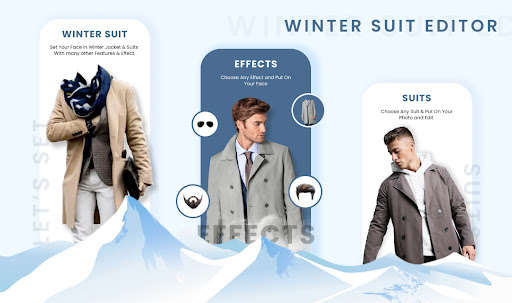 Run android online APK Man Winter Jacket Suit Photo Editor from MyAndroid or emulate Man Winter Jacket Suit Photo Editor using MyAndroid