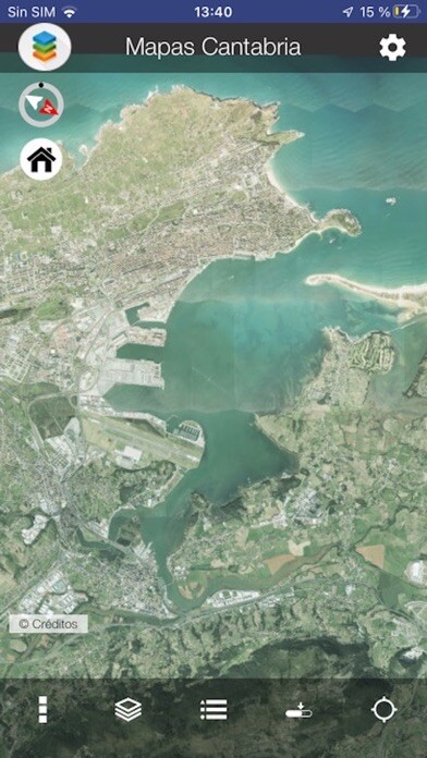 Emulate iPhone app Mapas de Cantabria using MyAndroid
