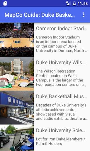 Run android online APK MapCo Guide: Duke Basketball from MyAndroid or emulate MapCo Guide: Duke Basketball using MyAndroid