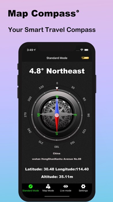 Emulate iPhone app Map Compass° - GPS & Altitude using MyAndroid Emulate iPhone app Map Compass° - GPS & Altitude using MyAndroid