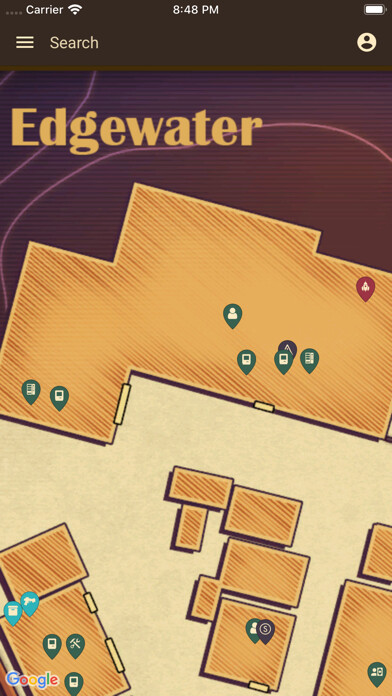 Emulate iPhone app MapGenie for: The Outer Worlds using MyAndroid