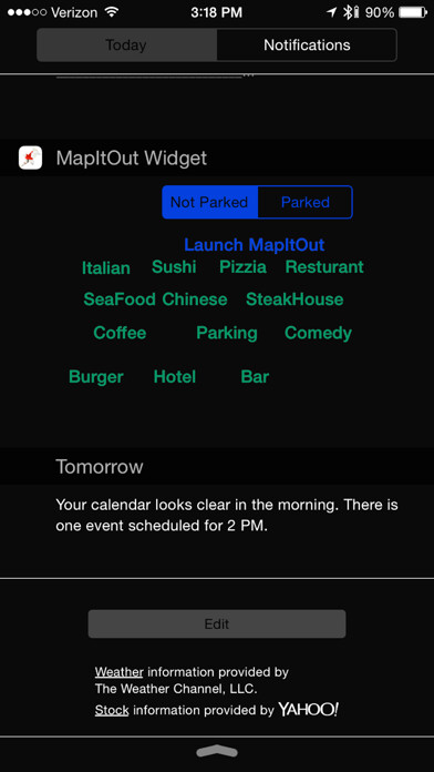 Emulate iPhone app MapItOut: Features using MyAndroid