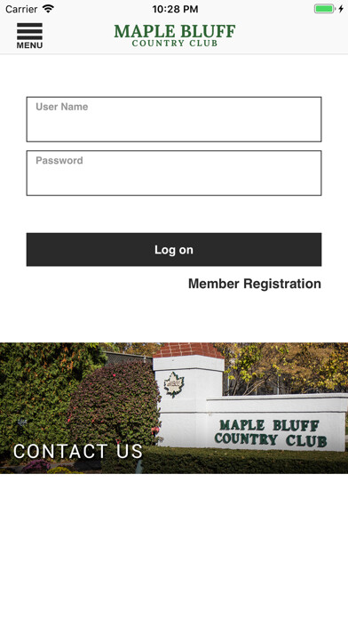 Emulate iPhone app Maple Bluff Country Club using MyAndroid