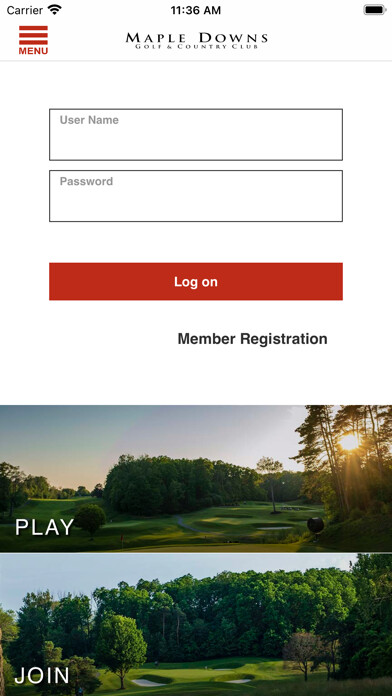 Emulate iPhone app Maple Downs G&CC using MyAndroid