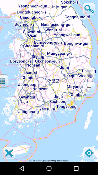 Run android online APK Map of South Korea offline from MyAndroid or emulate Map of South Korea offline using MyAndroid