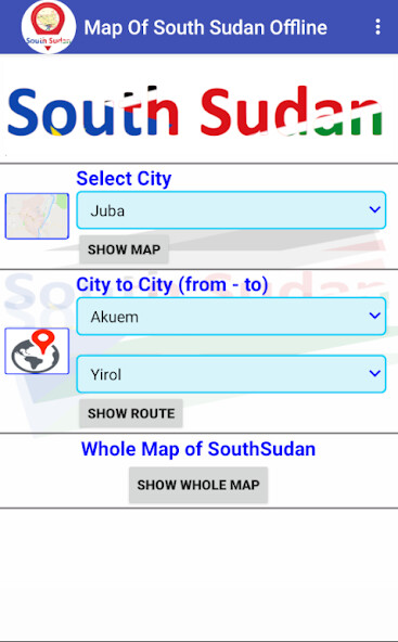 Run android online APK Map Of South Sudan Offline from MyAndroid or emulate Map Of South Sudan Offline using MyAndroid