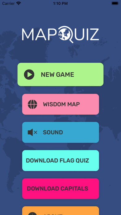 Emulate iPhone app Map Quiz World Geography using MyAndroid Emulate iPhone app Map Quiz World Geography using MyAndroid