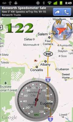 Emulate Android APK Map Speed-O Compass