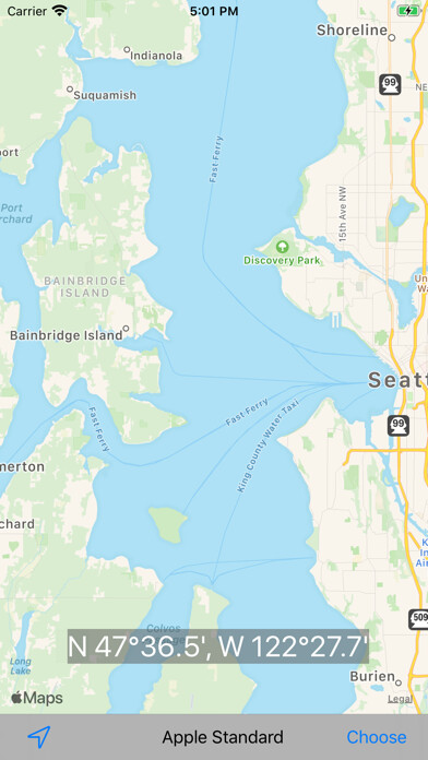 Emulate iPhone app MapTap using MyAndroid