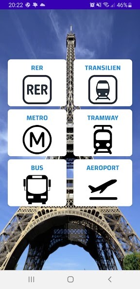 Emulate Android APK Map transport of Paris