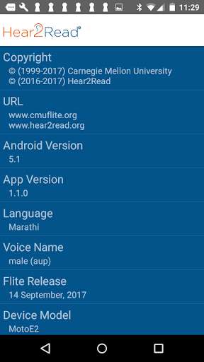 Run android online APK Marathi Text to Speech by Hear2Read (Male voice) from MyAndroid or emulate Marathi Text to Speech by Hear2Read (Male voice) using MyAndroid
