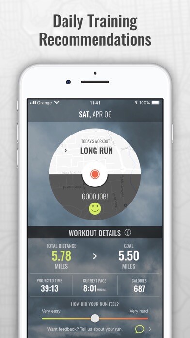 Emulate iPhone app Marathon Trainer & Run Tracker using MyAndroid