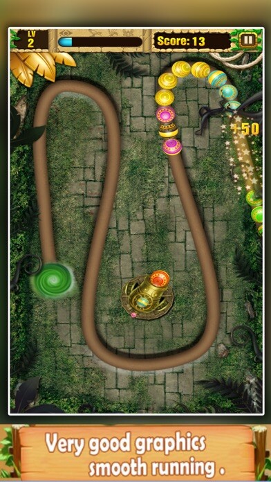 Emulate iPhone app Marble Lines Shoot using MyAndroid