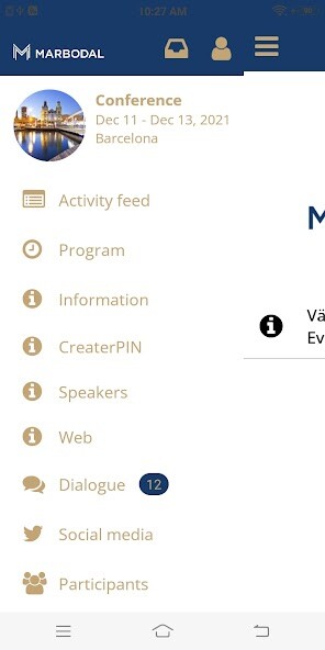 Run android online APK Marbodal Event from MyAndroid or emulate Marbodal Event using MyAndroid