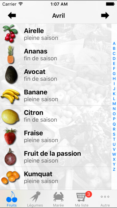 Emulate iPhone app Marché Malin using MyAndroid