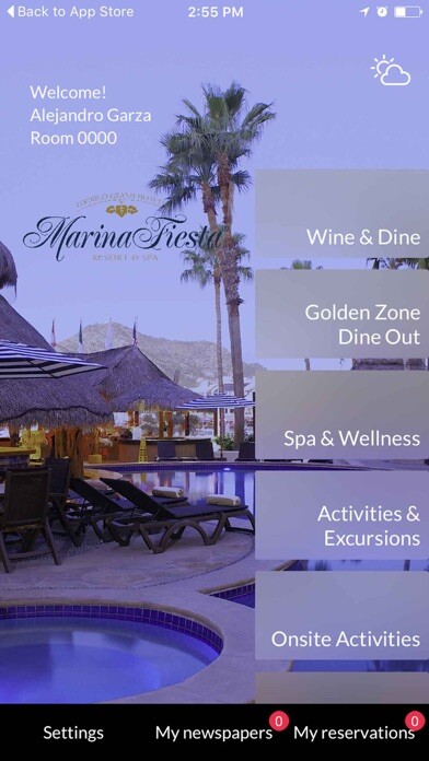 Emulate iPhone app Marina Fiesta Resort & Spa using MyAndroid
