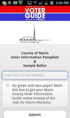Emulate Android APK Marin County Voter Guide