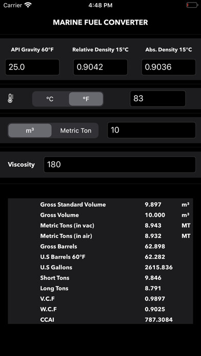 Emulate iPhone app Marine Fuel Converter using MyAndroid Emulate iPhone app Marine Fuel Converter using MyAndroid