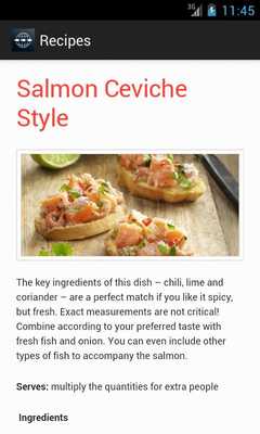 Emulate Android APK Marine Harvest Recipes