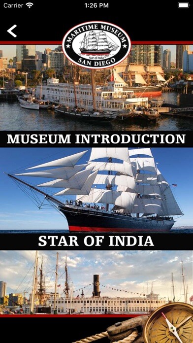 Emulate iPhone app Maritime Museum San Diego App using MyAndroid