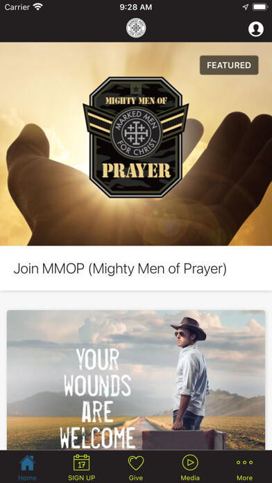 Emulate iPhone app Marked Men For Christ using MyAndroid