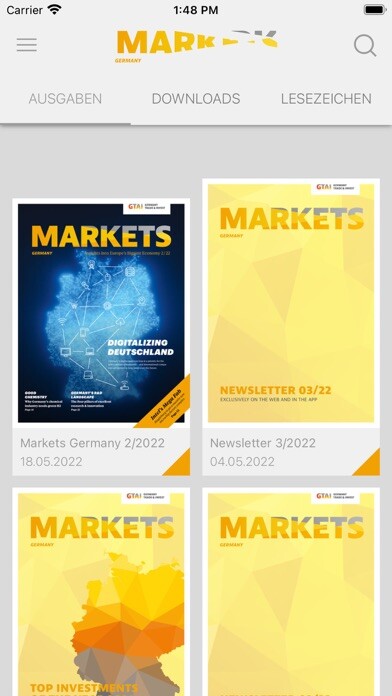 Emulate iPhone app Markets Germany using MyAndroid