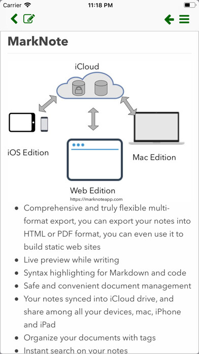 Emulate iPhone app MarkNote - Markdown Note using MyAndroid Emulate iPhone app MarkNote - Markdown Note using MyAndroid