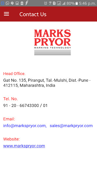 Run android online APK Marks Pryor Marking Technology from MyAndroid or emulate Marks Pryor Marking Technology using MyAndroid