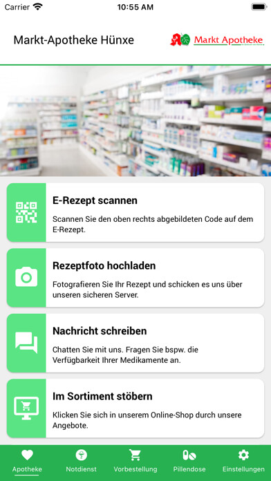 Emulate iPhone app Markt-Apotheke Hünxe - C.S. using MyAndroid