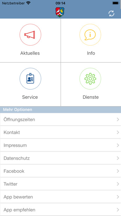 Emulate iPhone app Markt Dietmannsried using MyAndroid