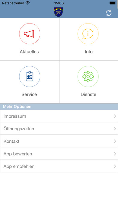Emulate iPhone app Markt Regenstauf using MyAndroid