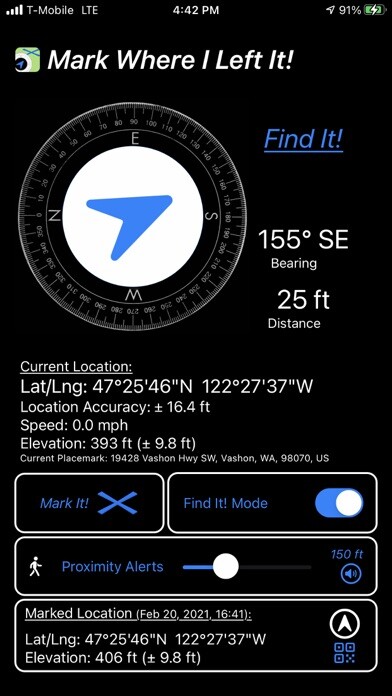 Emulate iPhone app Mark Where I Left It! using MyAndroid