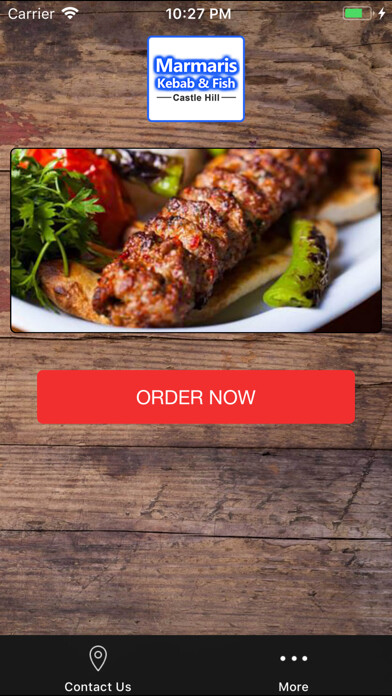 Emulate iPhone app Marmaris Kebab Castle Hill using MyAndroid