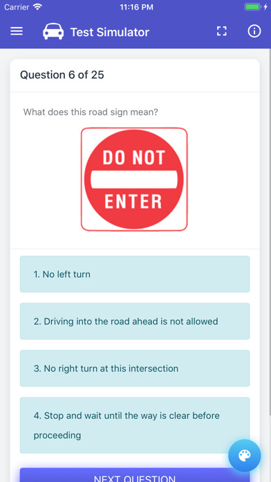 Emulate iPhone app MA RMV Practice Test using MyAndroid