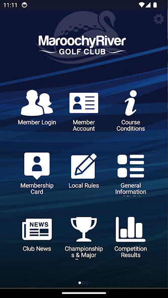 Emulate iPhone app Maroochy River Golf Club using MyAndroid